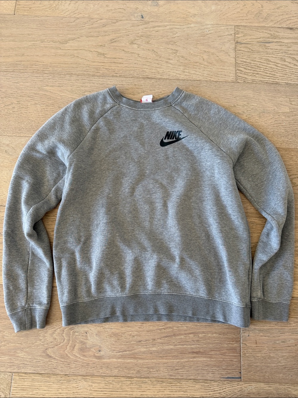 Nike Gray Crewneck Sweatshirt with Black Swoosh